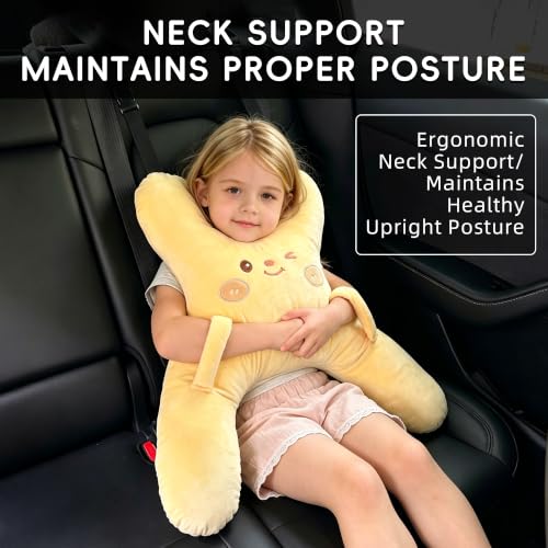 X-Shaped Car Sleeping Pillow for Travel Neck & Back Support - Blue