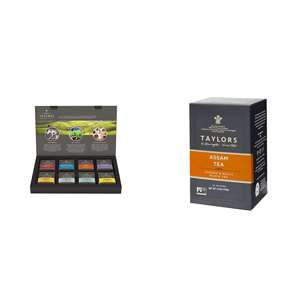 Taylors of Harrogate Assorted Specialty Tea and Pure Assam Tea Bundle (48 + 50 count)