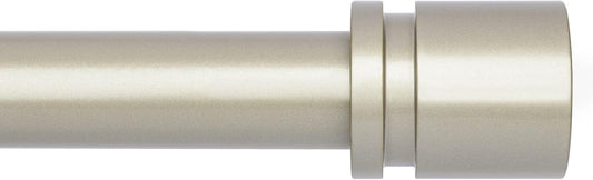 Byondeth Adjustable Curtain Rods - 16 to 200 Inches, 1 Inch Diameter, Brushed Nickel Finish