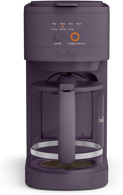 BELLA VersaBrew Coffee Maker - 2-in-1 K-Cup Compatible, Brew 3 Sizes, Iced Coffee Function, 60oz Tank, Plum