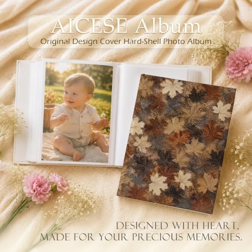 Fall Maple Leaves Hardcover Photo Album 4x6 with 18 Pockets - Leaf Variation