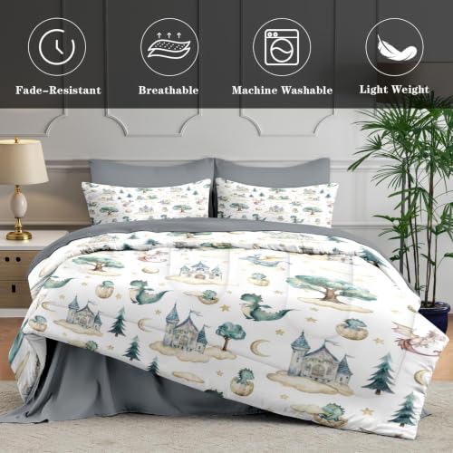 WeCozy Baby Dragon Twin Comforter Set - Cozy Bedding for Kids
