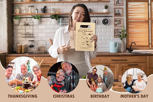 Recipe For A Great Retirement Cutting Board & Coaster Set - Gift for Teachers