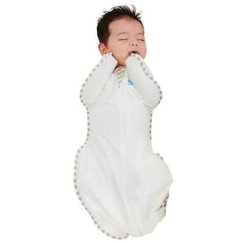 Love To Dream Organic Swaddle - Baby Sleep Sack for Newborns | Self-Soothing Design, 1.0 Tog, Small (5-8.5 lbs), Cream