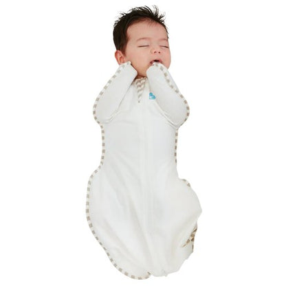 Love to Dream Organic Swaddle, Baby Sleep Sack, Swaddle Up Self-Soothing Swaddles for Newborns, Get Longer Sleep, Snug Fit Helps Calm Startle Reflex,1.0 Tog, Small 5-8.5lbs, Cream