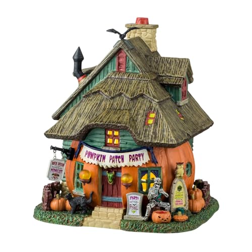 Pumpkin Patch Party Lighted Building for Halloween Village Decor - Lemax 45211
