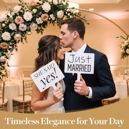 Wedding Photo Booth Props Set - 24 Double-Sided Party Decorations