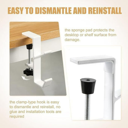 No Slip Mantel Heavy Duty Garland & Stocking Hanger - 8pcs White 2-in-1 for Fireplace & Mantle (Variation: white-8pcs)