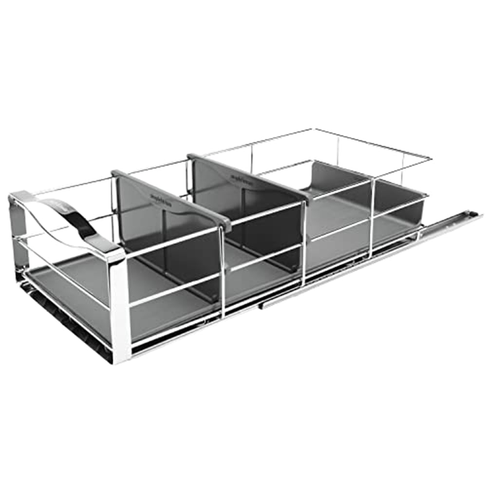 simplehuman 9 inch Pull-Out Cabinet Organizer, Heavy-Gauge Steel Frame