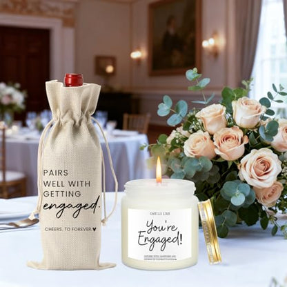 Engaged Gifts for Couples - Wedding & Engagement Party Decor Set - Engaged1