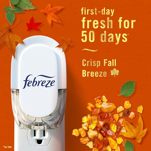 Febreze Odor-Fighting Plug-In Air Freshener Refill - Crisp Fall Breeze Scent, 4 Refills