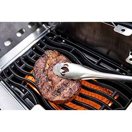 Napoleon Accessory 70033 - PRO Stainless Steel 2 Piece Toolset - Premium BBQ Grill Toolset, Cast Stainless Steel, Ergonomic Handles, Hanging Loops, Includes Tongs, Multifunctional Spatula