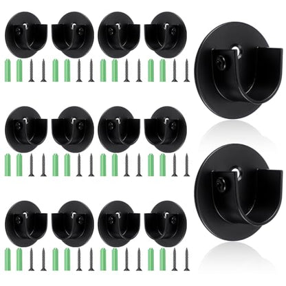 12 Pack Inside Mount Curtain Rod Brackets Stainless Steel Window Hardware