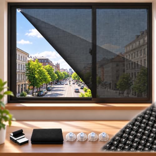 No Drill Solar Window Shade 80% UV Filtering PVC Cover for Home & Car