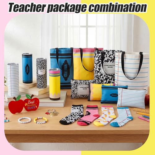 Sieral Christmas Teacher Gifts Set - 4 Skinny Tumblers & Holiday Accessories