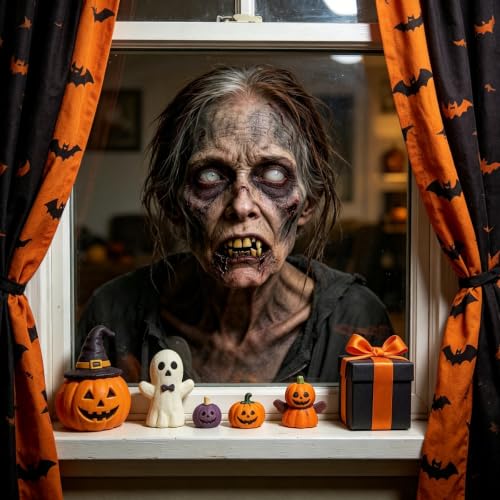 Halloween Zombie Window Cling Sticker Set - Colorful 29 - Creepy Haunted House Decor