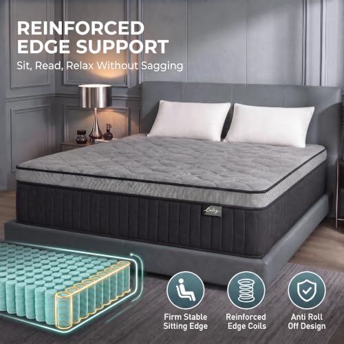 Full Size 12-Inch Hybrid Mattress in a Box - Breathable Support & Cool Sleep