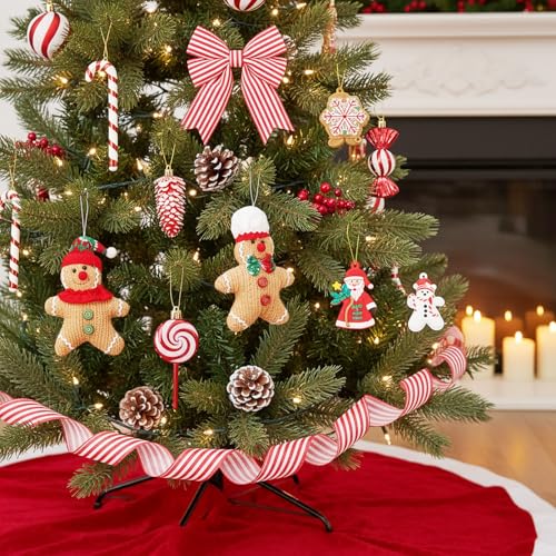 Gingerbread Ornaments Set - 43 Pcs with Santa, Candy & Snowflakes (Variation: Gingerbread Snowflakes)