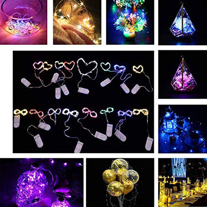 8 Pack Multicolor LED Fairy String Lights 10ft Battery Operated for DIY Crafts Weddings Parties