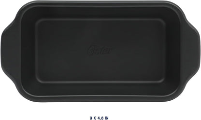 Oster Teston Nonstick Carbon Steel Loaf Pan - 9 x 5 Inch, PFAS-Free, Easy Release Bakeware, Matte Black