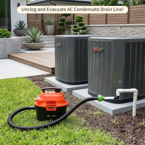 HVAC Drain Line Vacuum Adapter for Unclogging Condensate Lines - Universal