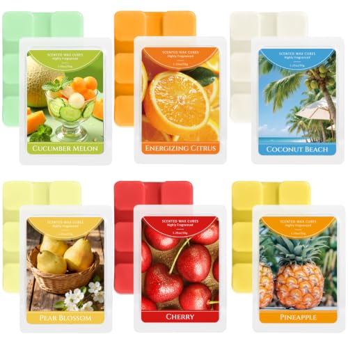 Soy Wax Melts Set - 6 Scents for Wax Warmers - Yellow Variation