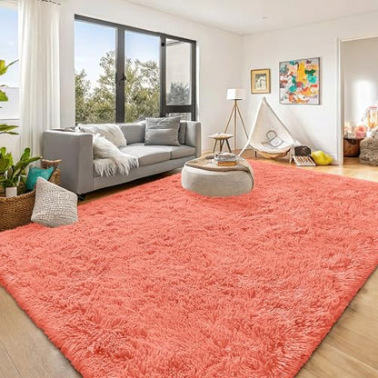 OLANLY 3x6 Machine Washable Runner Rugs for Hallway, Soft Fluffy Shaggy Bedside Rugs for Bedroom, Living Room, Indoor Floor Carpet for Kids Girls and Boys, Nursery Rooms, Home Decor Aesthetic, Black