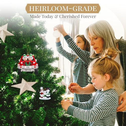 Personalized Snowman Family Ornament - Family of 7 Holiday Keepsake 2026