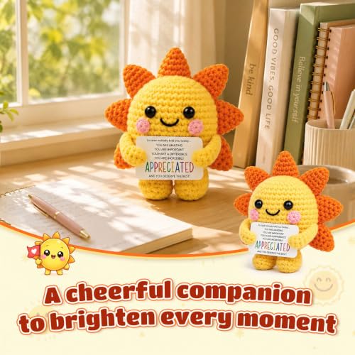 Positive Crochet Sunshine Gift for Women You Are Appreciated Variation of THIS listing