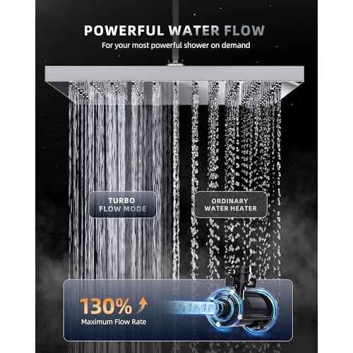 APUS Tankless Water Heater Propane, 140,000 BTU Indoor Installation Up to 6.8 GPM, Zero Cold Water Technology for Instant Hot Water on Demand, Smart Wi-Fi App Control