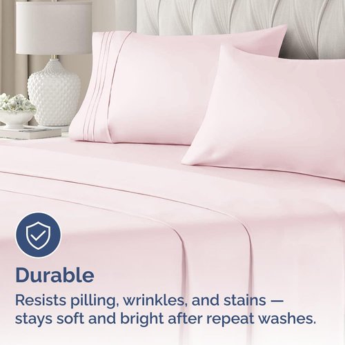 King Standard Pillow Cases Set of 2 - Ultra-Soft Hotel Quality Pillowcase Covers - Comfy, Cozy & Fade Free - Wrinkle Resistant - Machine Washable Pillow Protectors - 2 Piece Set - Lavender Pink