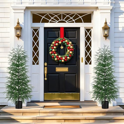 Norfolk Pine Tree Artificial Indoor Outdoor 5FT with Pot - 2 Pack