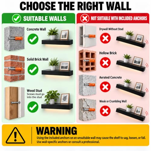 31.5 Inch Solid Wood RGB LED Floating Shelves with Remote - Black