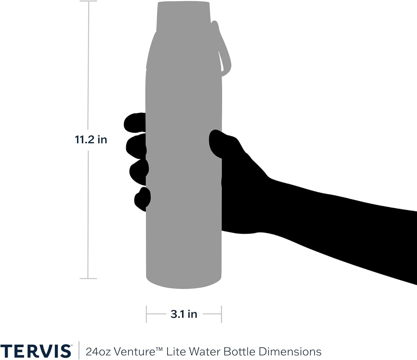 Tervis Venture Lite Insulated Tumbler - 24oz Travel Cup Keeps Drinks Hot & Cold | Classic Design