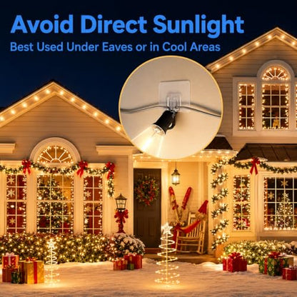 50PCS Outdoor String Light Hooks for Christmas and Garden Lighting
