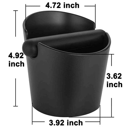 Espresso Knock Box, 4.8 Inch Coffee Knock Box Espresso Dump Bin For Coffee Grounds with Removable Knock Bar and Non-Slip Base Shock-Absorbent Durable Barista Style