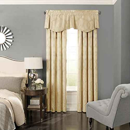 Beautyrest 15779052063PLG Odette 52-inch by 63-Inch Blackout Single Window Curtain Panel, Pale Gold