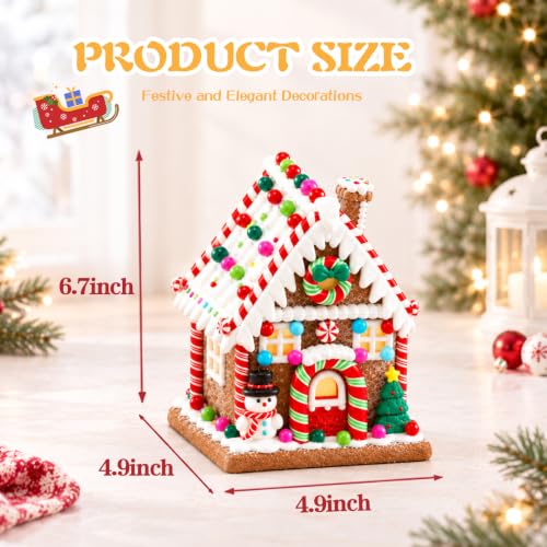 LED Gingerbread House Decorations - Indoor Christmas Village Display