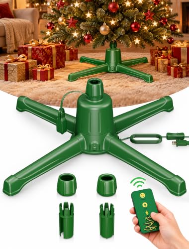Rotating Christmas Tree Stand for 9 ft Artificial Trees - 360° Silent Spin
