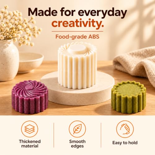 3PCS Double-Ended Pastry & Mooncake Cookie Mold Set - Creative Baking Tools