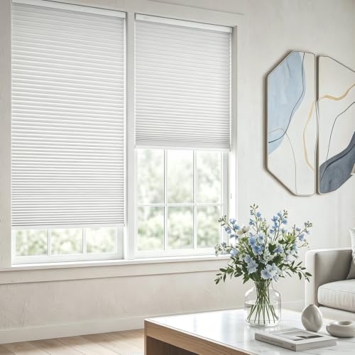 Blackout Cellular Shade 22 W x 64 H - Cordless No Drill Tension Mount