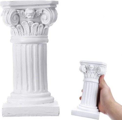 Etiger Roman Pillar - Greek Column Resin Statue | Elegant Centerpiece Pedestal for Home & Garden Decor (White)