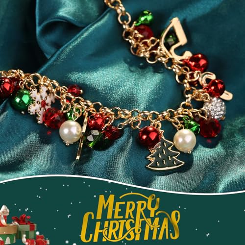Christmas Jingle Bells Bracelet - Holiday Gift Jewelry for Women