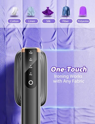 Travel Clothes Steamer with 35g/min Steam for Wrinkle Removal - Obsidian Black