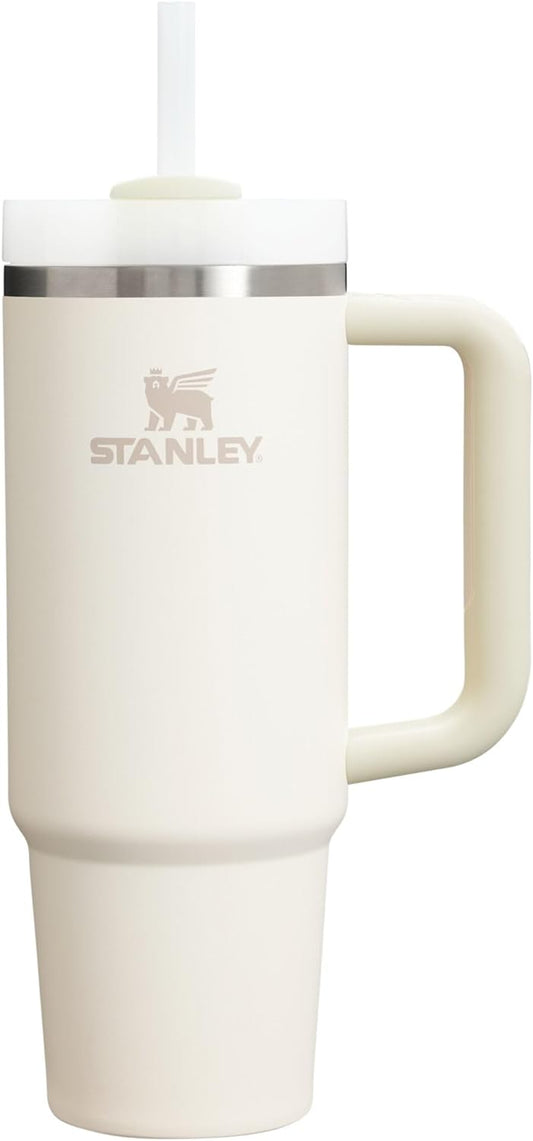STANLEY Quencher H2.0 Tumbler - 30 oz Insulated Stainless Steel Cup with Handle & Straw | BPA-Free Cream 2.0