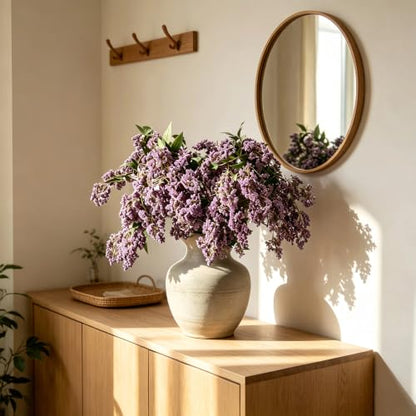 Purple Nandina Berry Spray 41 Inch Artificial Flower Stem for Vase - Set of 3