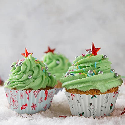 600 Count Christmas Cupcake Liners Muffin Paper Cups - Cheerful Series