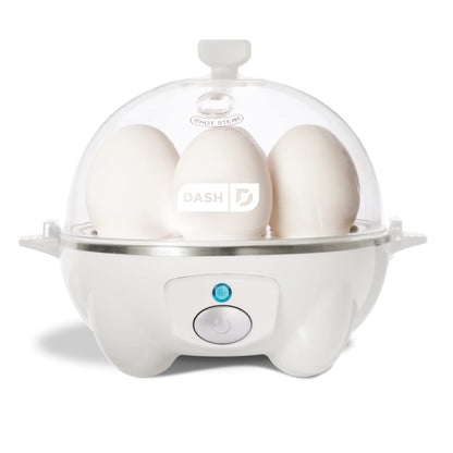 DASH Rapid Egg Cooker (DEC005WH) and DASH Mini Maker Electric Round Griddle - White