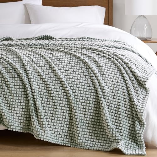 King Green Plush All-Season Microvelour Blanket - Cozy Safe & Soft