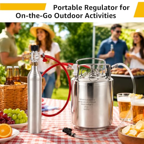 Mini CO2 Regulator 90 PSI for Soda Canister - Compatible with TR21-4